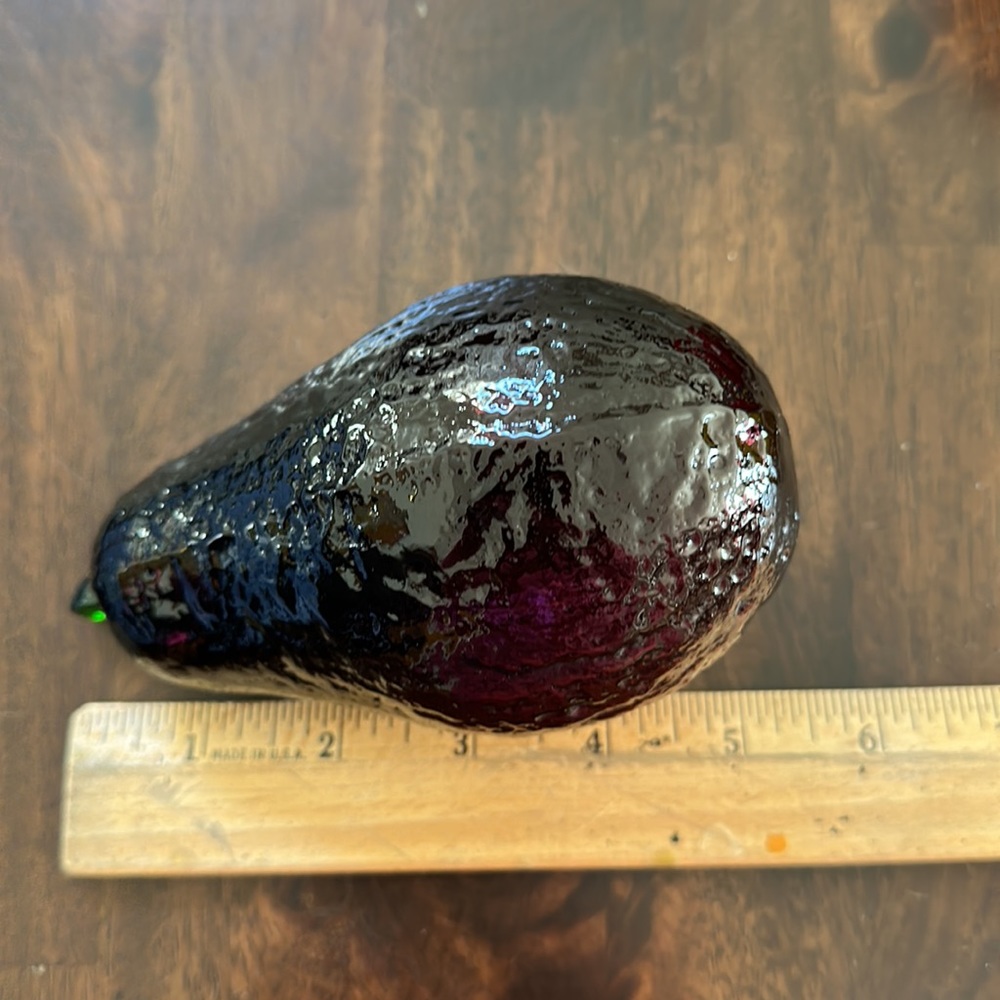 Vintage Murano glass vegetables. Yellow pepper tomato and avocado. - Picture 9 of 9